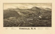 Hinsdale 1886 Bird's Eye View 17x26, Hinsdale 1886 Bird's Eye View
